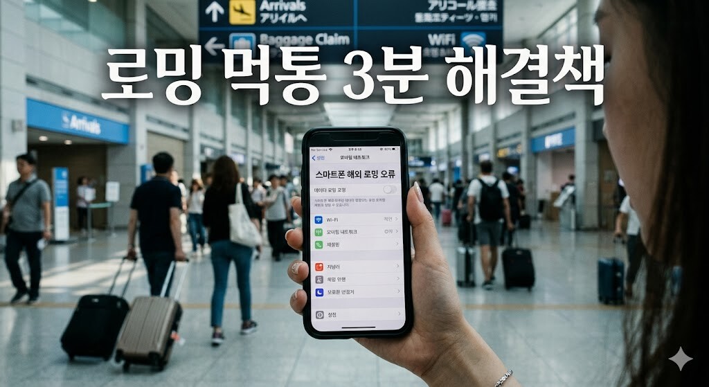 스마트폰 해외 로밍 오류 현상을 수동 설정으로 해결하는 방법