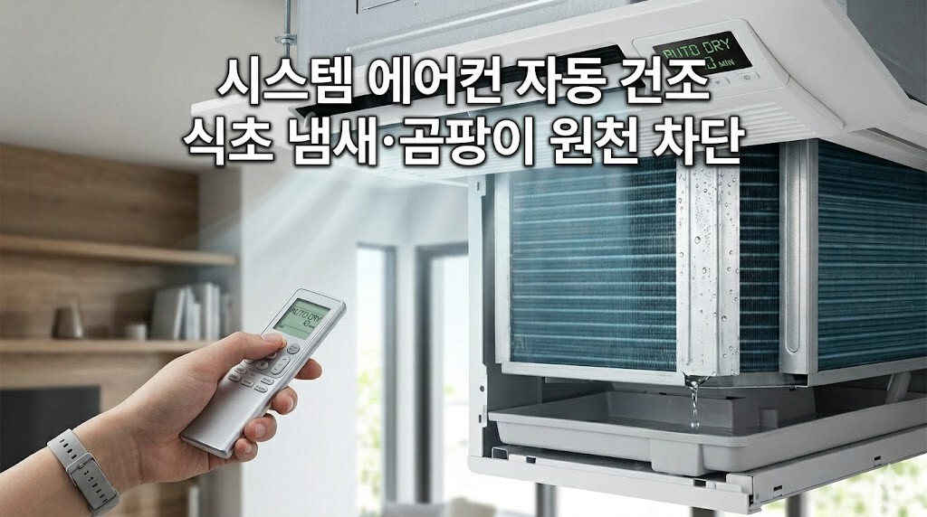 시스템 에어컨 자동 건조 기능을 설정하여 에어컨 내부의 식초 냄새와 곰팡이를 원천 차단하는 방법