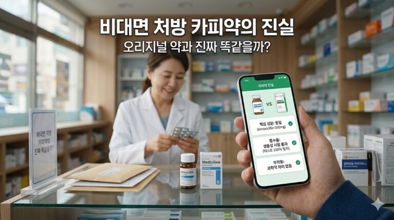 비대면 처방 카피약과 오리지널 약의 효과 차이와 부작용 솔직 분석