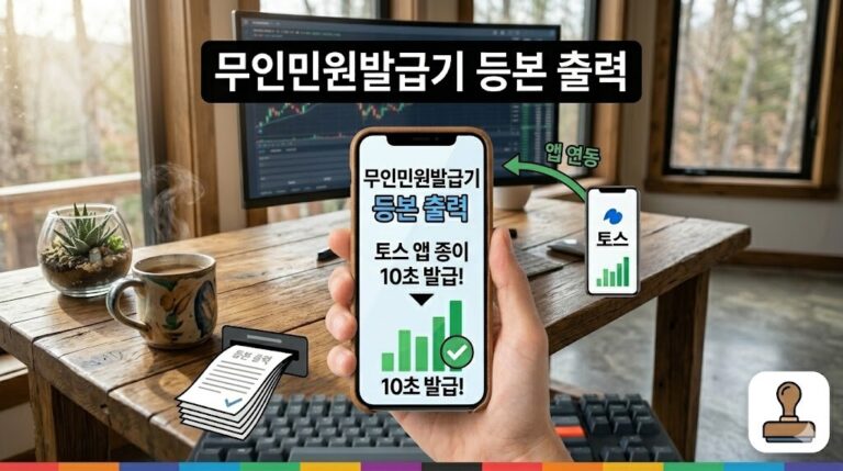 무인민원발급기 등본 출력