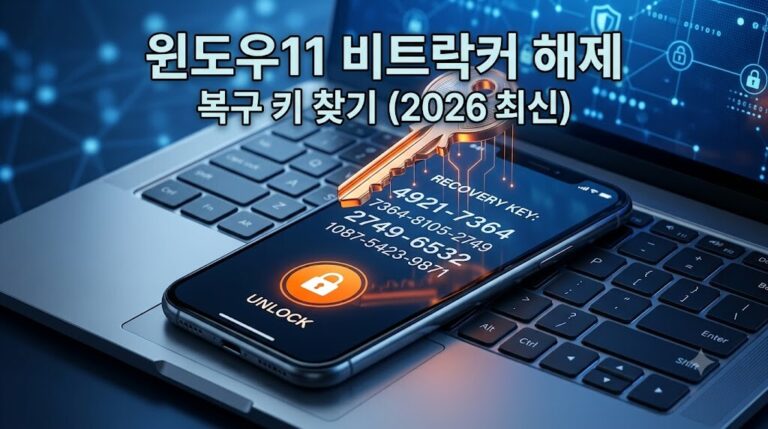 2026년 윈도우11 비트락커 해제 방법 및 마이크로소프트 계정에서 잃어버린 복구 키 찾는 가이드 썸네일 이미지