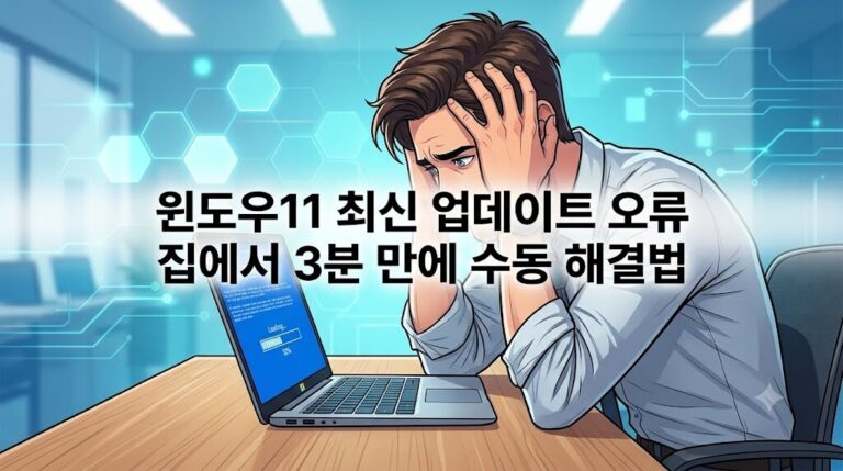 윈도우11 최신 업데이트 오류 먹통 3분 해결법 (2026년 6월)