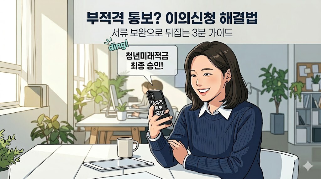청년미래적금 부적격 통보 문제를 이의신청 서류 보완으로 해결하는 방법