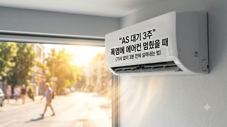 폭염에 에어컨 멈췄을 때