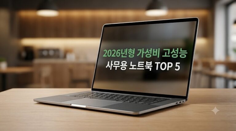 알루미늄 메탈 재질의 2026년형 가성비 고성능 사무용 노트북 추천 순위 TOP 5 제품 외관 및 디자인 비교 대표 이미지