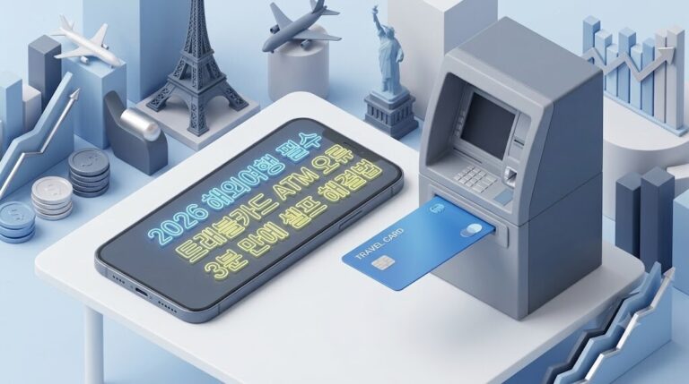 2026년 해외여행 트래블카드 현지 ATM 출금 오류 직접 해결하는 법