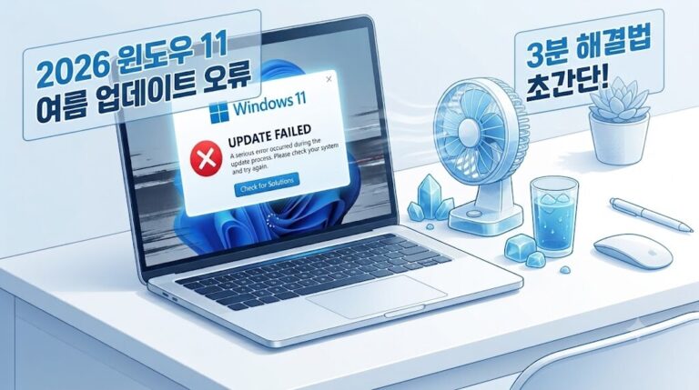2026년 윈도우11 여름 업데이트 오류 초간단 3분 해결법