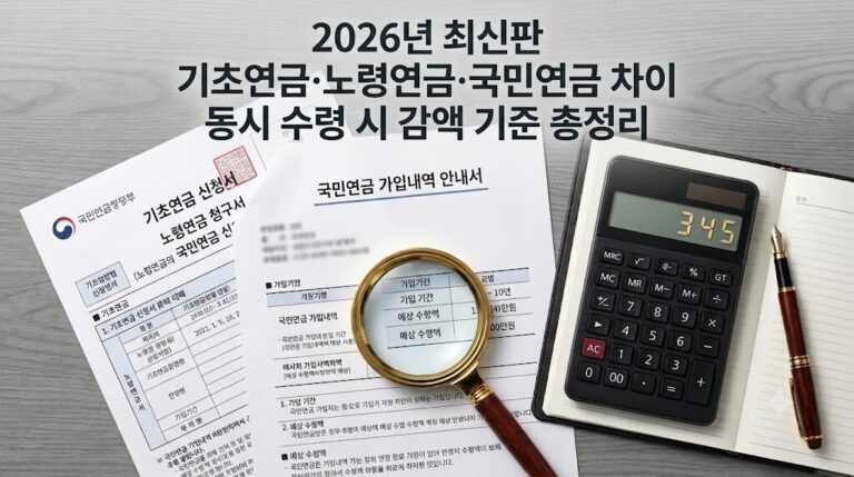 기초연금 노령연금 국민연금 차이 2026년 최신 감액 기준 썸네일