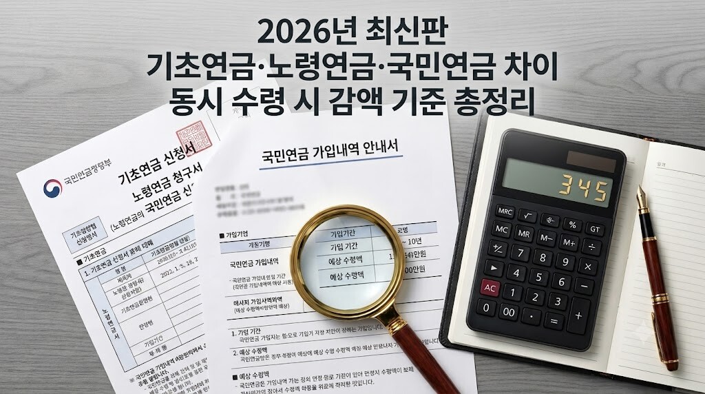 기초연금 노령연금 국민연금 차이 2026년 최신 감액 기준 썸네일