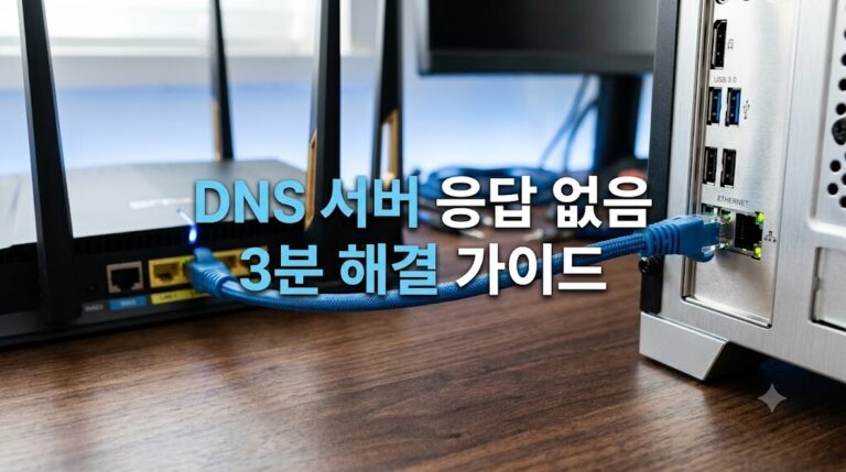 DNS 서버 응답 없음 오류로 인터넷 안될 때 수동 해결 방법