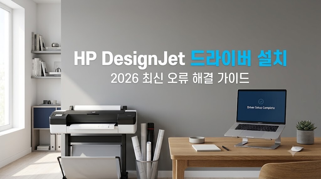 HP DesignJet 드라이버 설치 2026년 최신 오류 해결 가이드 썸네일 이미지