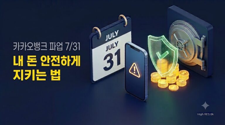 카카오뱅크 파업 7월 31일 확정! 내 돈 안전할까? 금융 소비자 필수 주의 사항