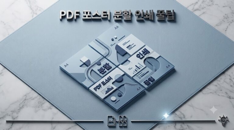2026년 PDF 포스터 분할 인쇄 초간단 설정 방법 안내 대표 이미지