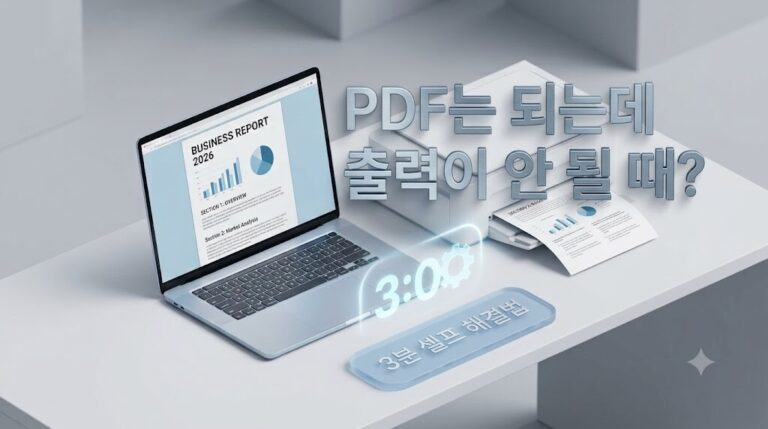 PDF는 되는데 출력이 안될 때 해결방법