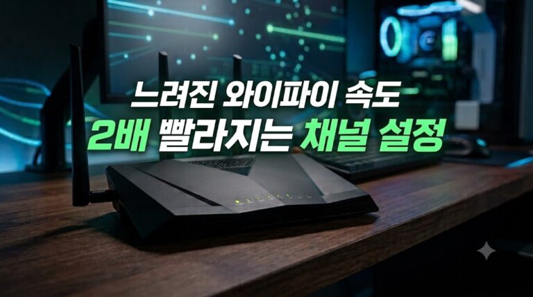 느려진 와이파이 속도 2배 빨라지는 채널 설정을 설명하는 대표 이미지