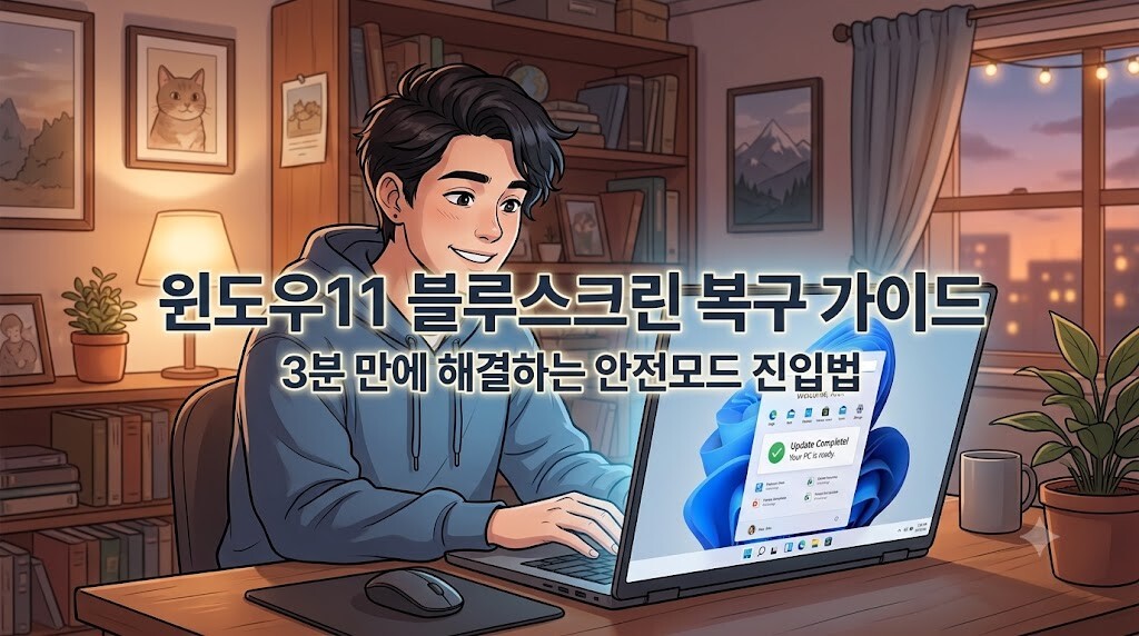 윈도우11 블루스크린 부팅 오류 발생 시 안전모드 진입 및 복구 방법 단계별 화면 설명
