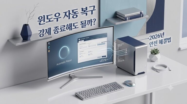 윈도우 자동 복구 안 끝날 때 강제 종료 해결 설정법