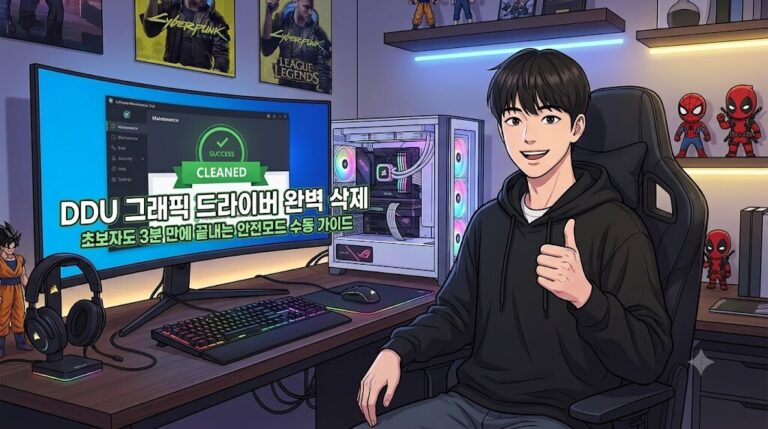 윈도우11 초보자를 위한 DDU 안전모드 그래픽 드라이버 완벽 삭제 가이드