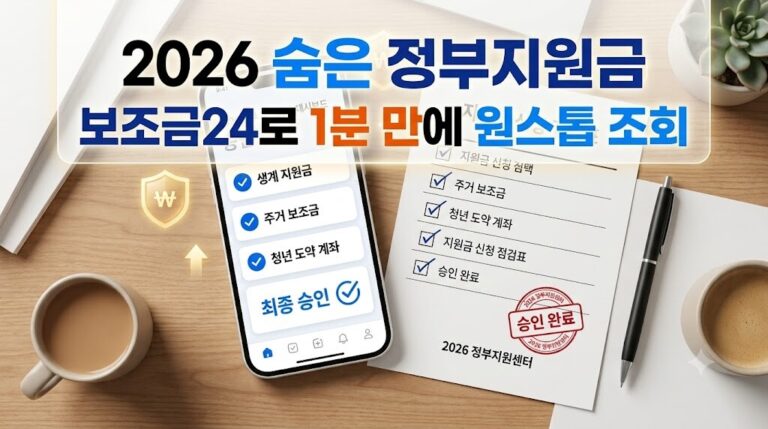 2026 숨은 정부지원금 보조금24로 1분 만에 원스톱 조회 안내 데스크 썸네일