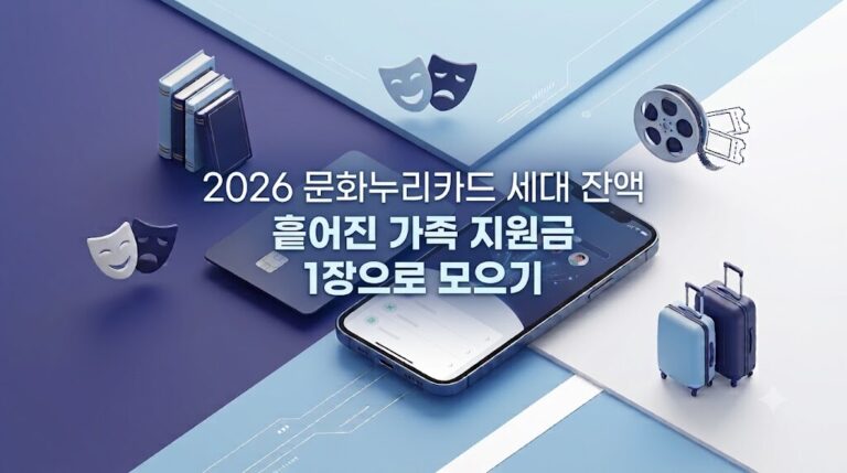 2026 문화누리카드 세대결합 흩어진 가족 지원금 1장으로 모으기 안내 썸네일