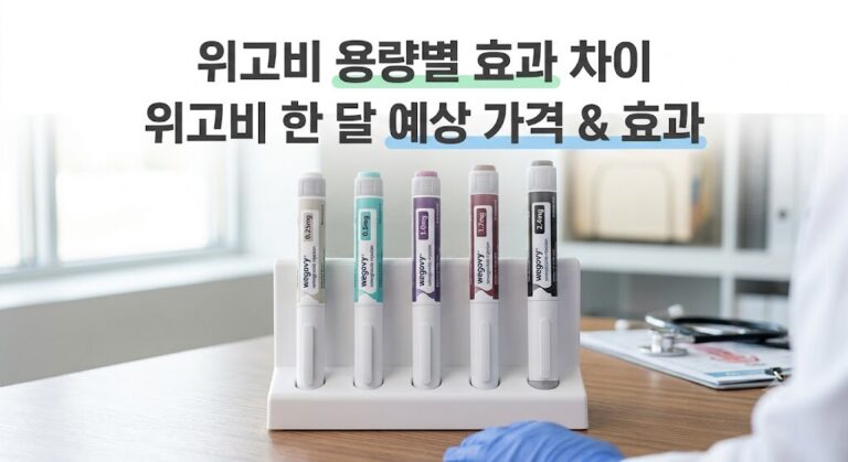 2026년 위고비 0.25mg부터 2.4mg까지 용량별 효과 차이와 한 달 예상 가격 안내 이미지