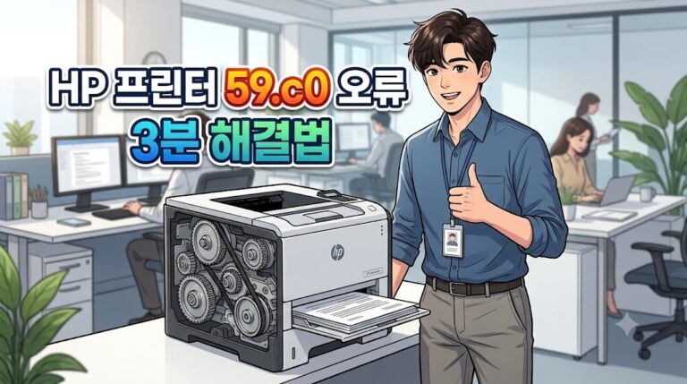 HP 프린터 59.c0 오류 해결 방법을 설명하는 대표 이미지