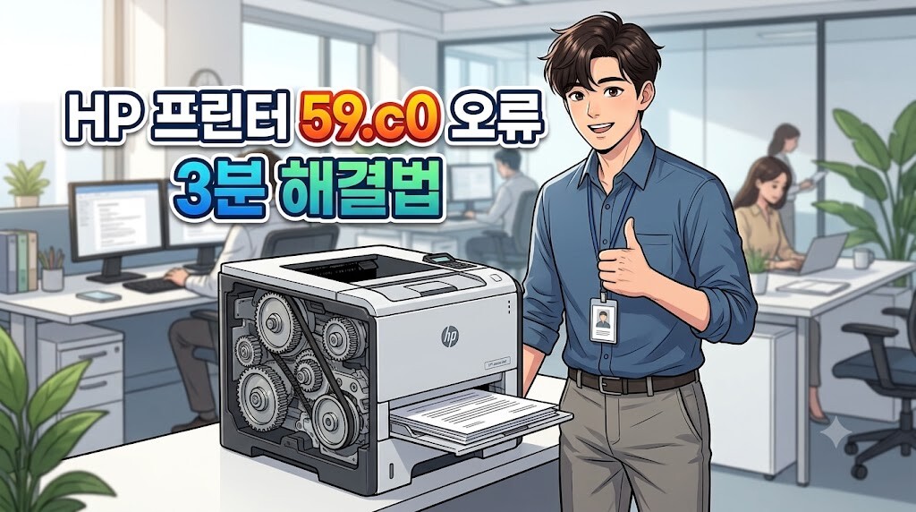 HP 프린터 59.c0 오류 해결 방법을 설명하는 대표 이미지