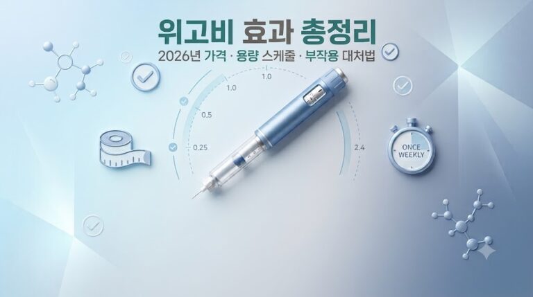 2026년 위고비 효과 및 가격, 용량별 증량 스케줄, 부작용 대처법 정리 대표 이미지