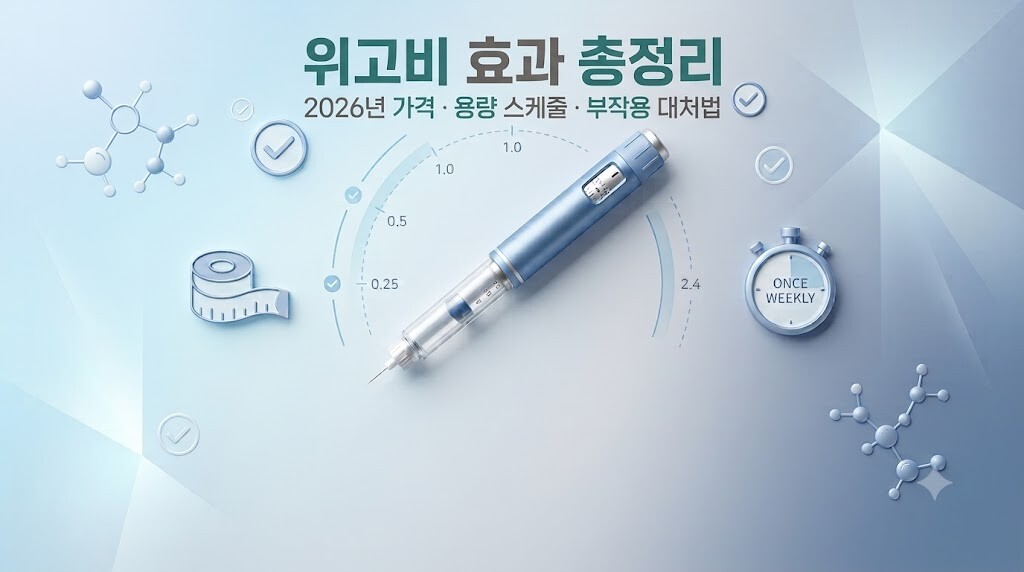 2026년 위고비 효과 및 가격, 용량별 증량 스케줄, 부작용 대처법 정리 대표 이미지