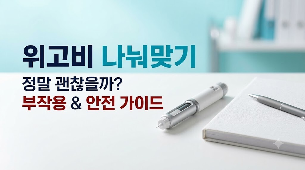 2026년 위고비 나눠맞기 부작용 및 용량 조절 주의사항