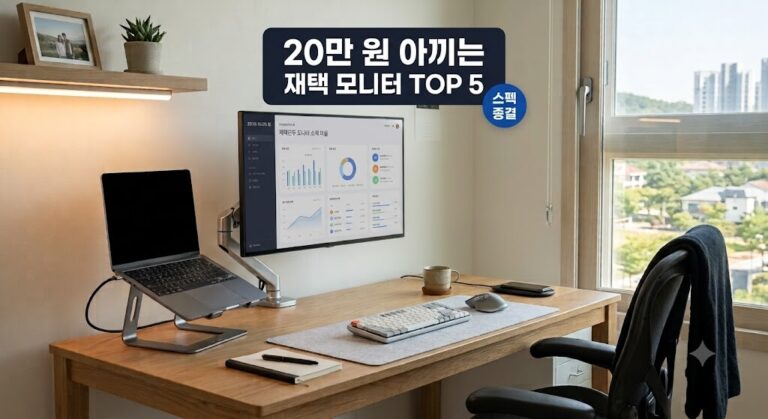 2026년 가성비 재택근무 모니터 추천 TOP 5, 20만 원 아끼고 눈 피로 줄이는 법
