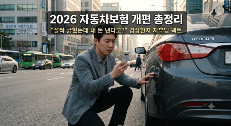2026년 9월 10일 자동차보험 개편 총정리: 가벼운 접촉사고도 내 돈 낼까?